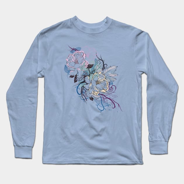 Roses Long Sleeve T-Shirt by annapaff